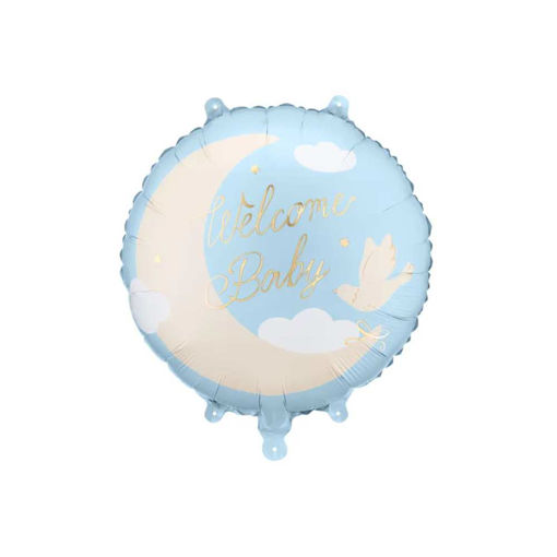 Picture of FOIL BALLOON WELCOME BABY LIGHT BLUE 18 INCH